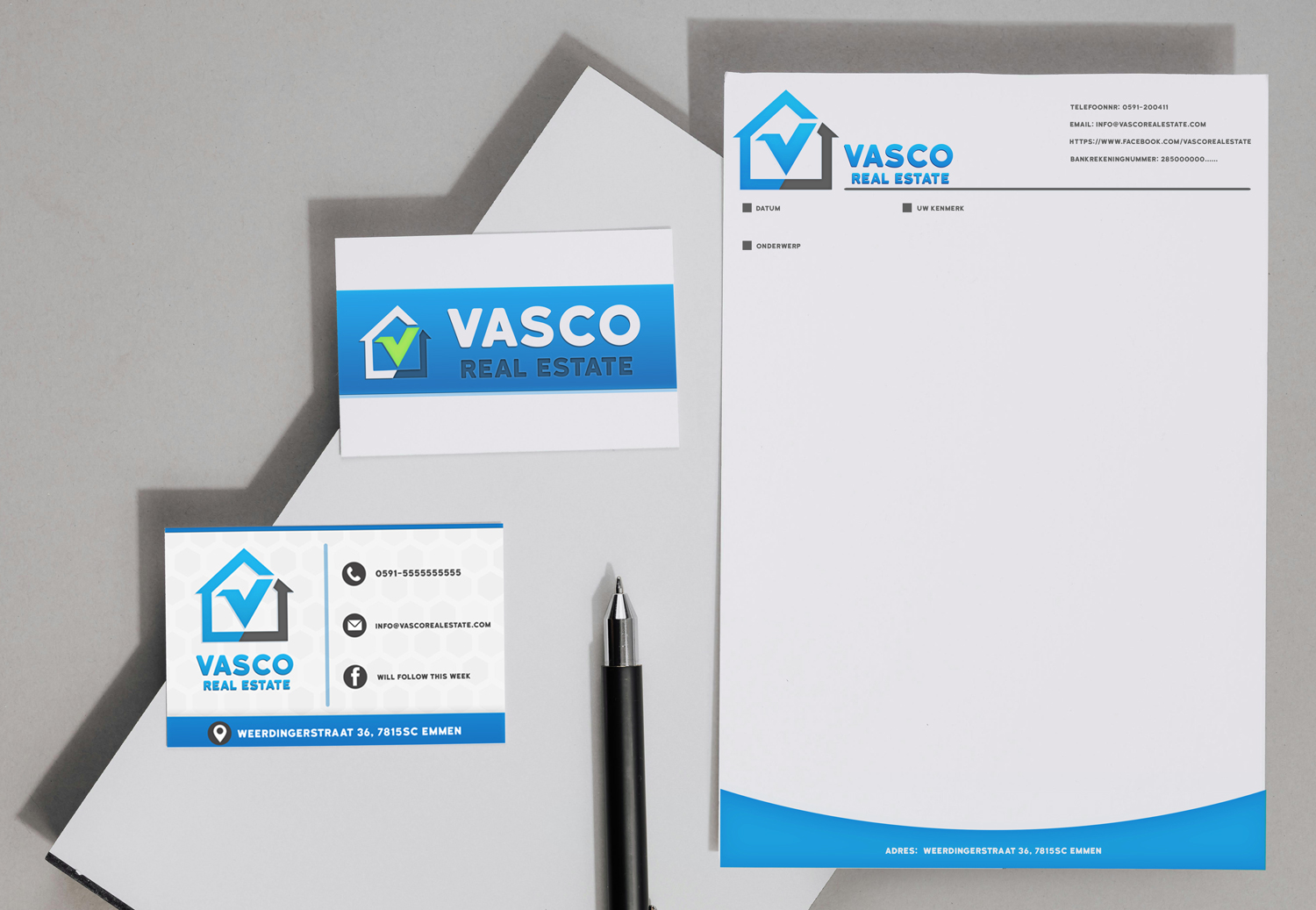 Vasco real estate business card