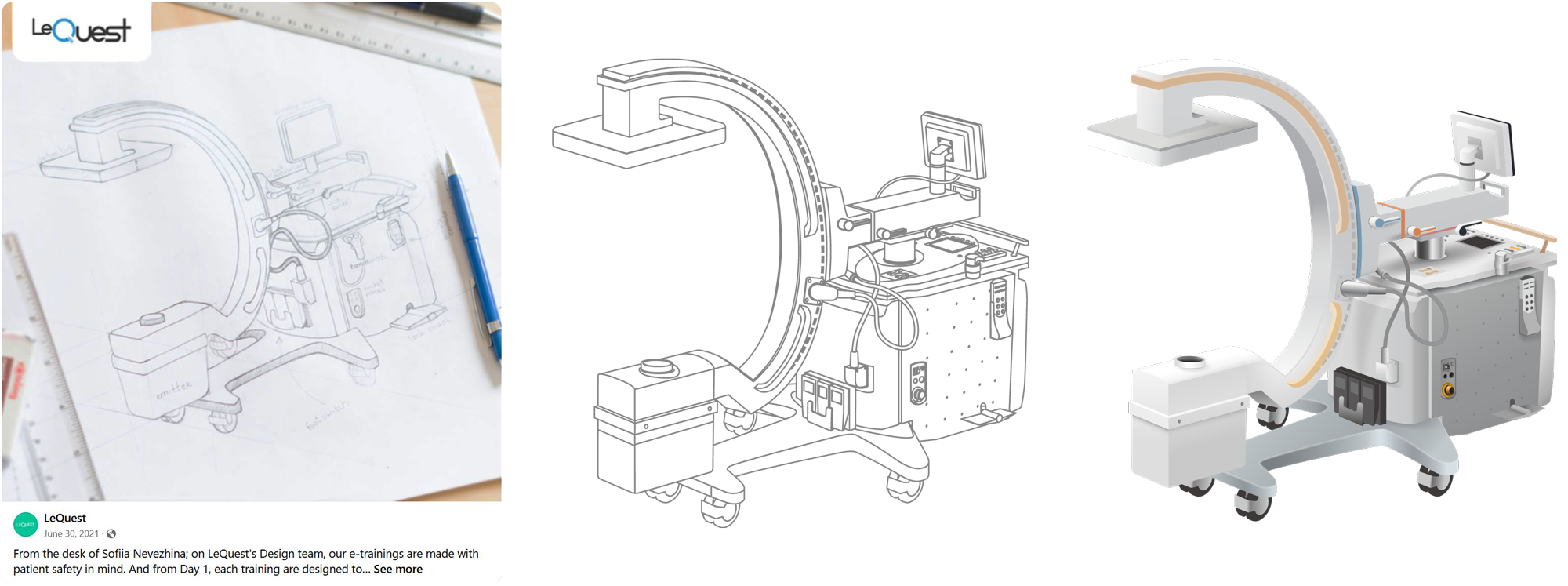 Working process. From sketch to vector.